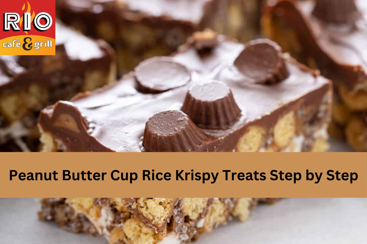 Peanut Butter Cup Rice Krispy Treats Step by Step